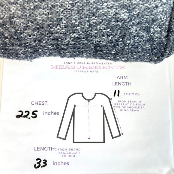 Chico's Women's Wool Blend Short Sleeve Zip Knit Sweater Gray Size XL - Picture 9 of 9